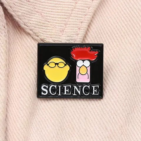 SCIENCE Chemical Beaker Enamel Pin Creative Scientific Metal Alloy Brooch Lapel Backpack Badge Fashion Jewelry Accessories Gift for Friends Teachers Science Enthusiasts Durable Metal Pins Brooch Pin Clip