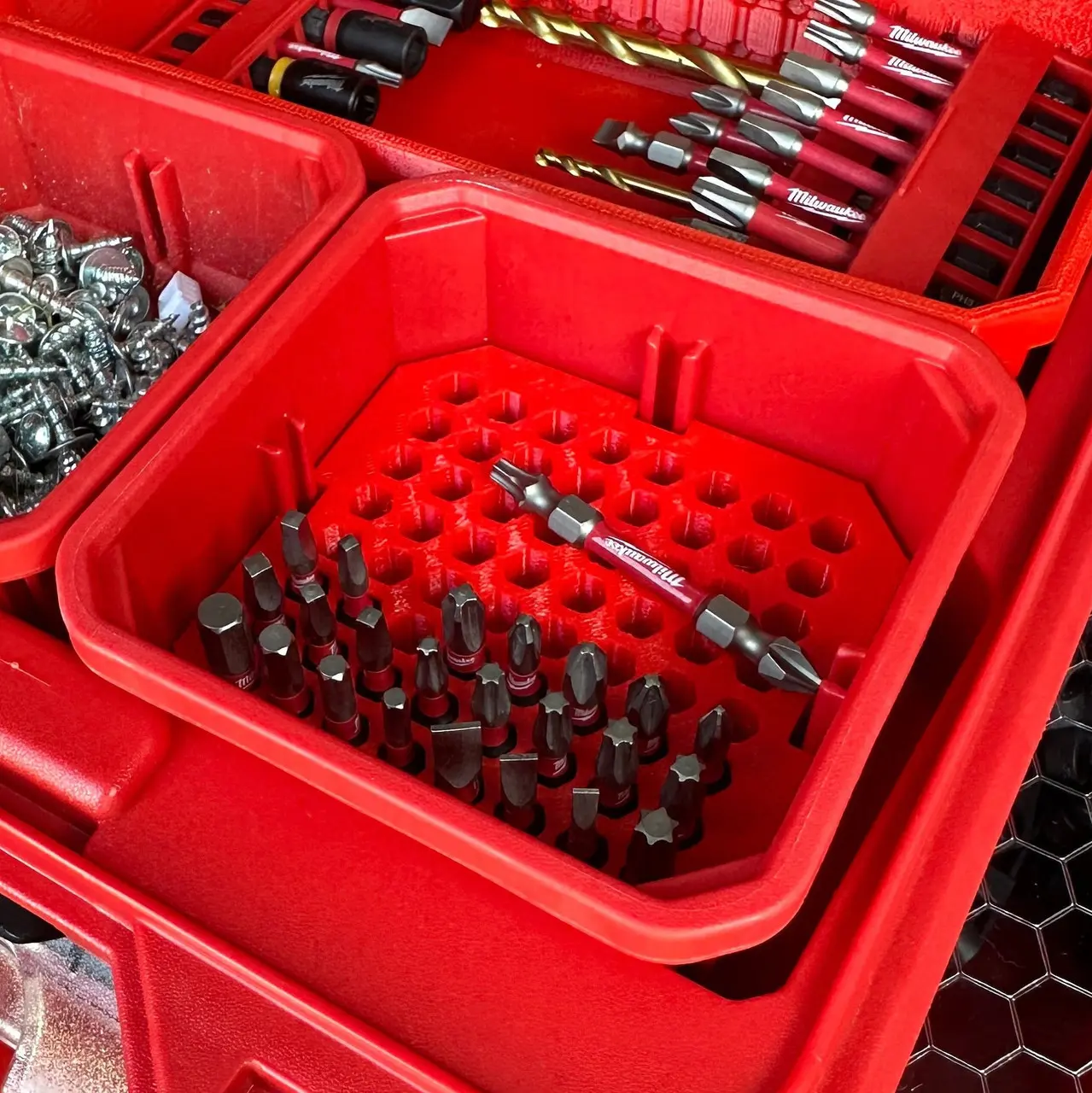 Bit Holder for Milwaukee Packout Low Profile Bins