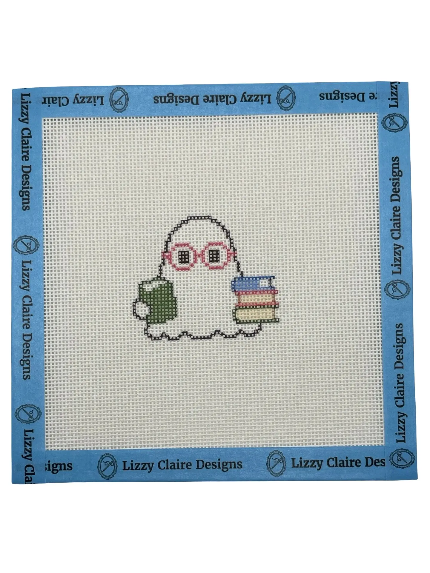 Ghost Reader- 18 mesh - 6 x 6 - Needlepoint Canvas