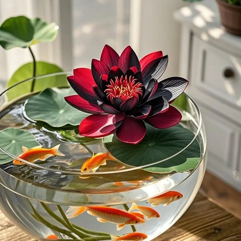 20 Pcs Black-Red Bicolor Bowl Lotus Home Planting Seeds, Bagged Set, Rare 2-Tone Beauty, Miniature Blooms, Partial Sun, Easy Cultivation, Compact Container Fit, Zen Water Garden Centerpiece, Ideal for Beginner Growers & Garden Enthusiasts