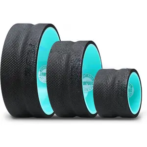 3 Pack Back Roller- Yoga Wheel for Back Pain Reliefn & Stretching, Back Wheel for Deep Tissue Massage, Foam Roller for Physical Therapy & Exercise
