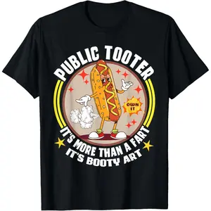Public Tooter Funny Inappropriate Embarrassing Adult Humor T-Shirt