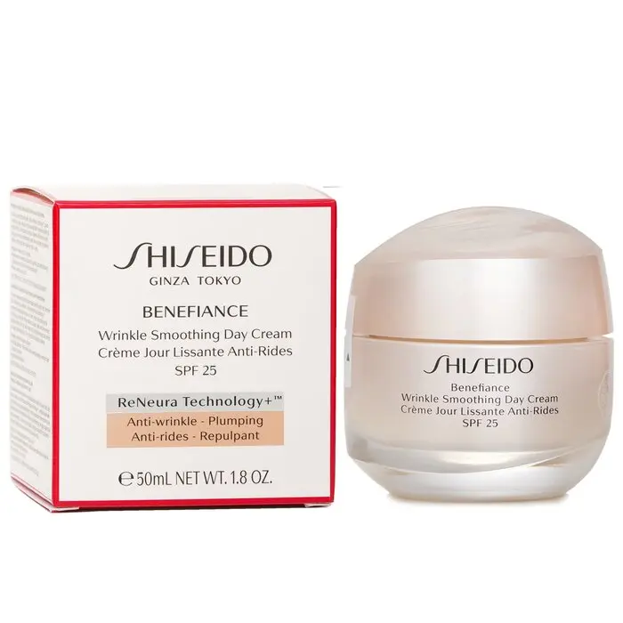 Shiseido Benefiance Anti-Wrinkle Smoothing Day Moisturizer, SPF 25 UV Protection, 50ml/1.8oz, Anti-Wrinkle Moisturizers & Mists