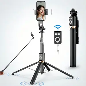 2-in-1 Selfie Stick & Tripod Stand with Bluetooth Remote, 360° Rotation, Universal Fit for iPhone & Android – Travel & Vlog Content Creator