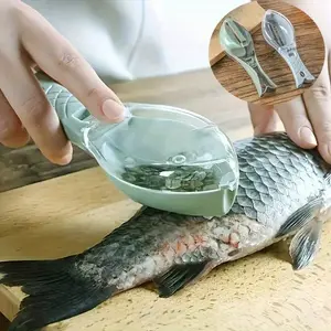 Fish Scales Graters Scraper Fish Cleaning Tool Scraping Scales Device with Cover Home Kitchen Cooking Fish Tool Kitchen Gadgets Kitchen Tools