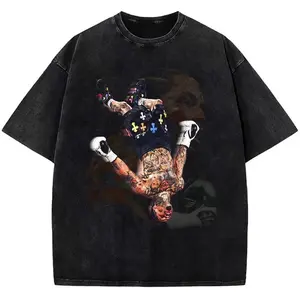 Gervonta Tank Davis Flip T-Shirt Tank Davis Boxing World Champion Custom Pattern Washed T-Shirt