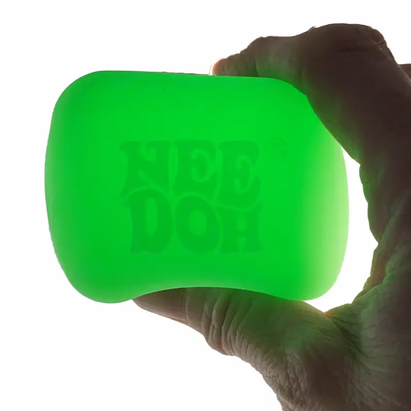 Needoh - Trending Glow in the Dark Nice Cube - Latest Craze in Hard Squish Stress Balls - Stim tools