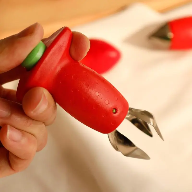 1pc, Easy-to-Use Stainless Steel Strawberry Corer Tool For Effortless Stem Removal In The Kitchen