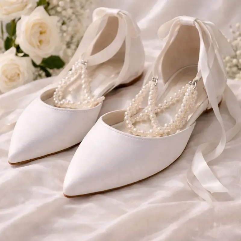 Bailarinas Elegance Pearl Bridal