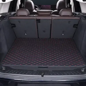 Universal Car Trunk Mat, Faux Leather, Diamond Pattern Design, Durable Trunk Protector, Suitable for Sedans/Suvs/Hatchbacks, Car Interior Decor
