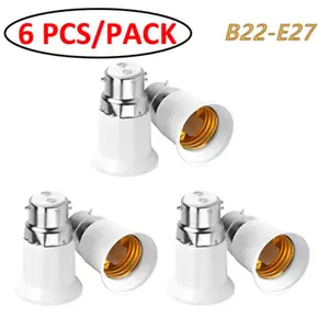 High-Quality B22 to E27 Lamp Socket Adapter for Lighting Fixtures,Bulbs & Lamp, Electrical Appliances Sturdy Bakelite Material,Durable Electrical Wood Material, B22 Base for Lamp Holder Adapter , Flexible Arm for Easy Home and Office Use