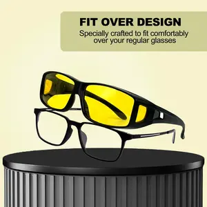 Night Driving Glasses for Men Women, Polarized Anti Glare and UV400 Protection Yellow Lens Night Vision Glasses