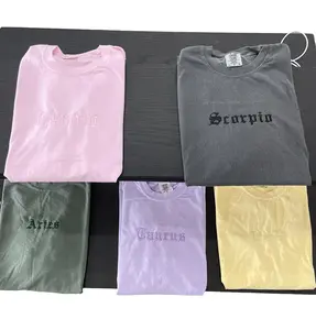 Embroidered Zodiac T shirts EXTENDED COLORS