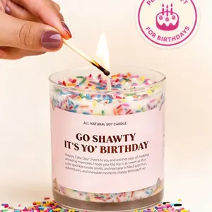 Happy Birthday Scented Candle Gift, Sweet Sprinkle Design, Perfect for Celebrations and Memorable Moments, Shareable Scented Candle Gift for Any Occasion