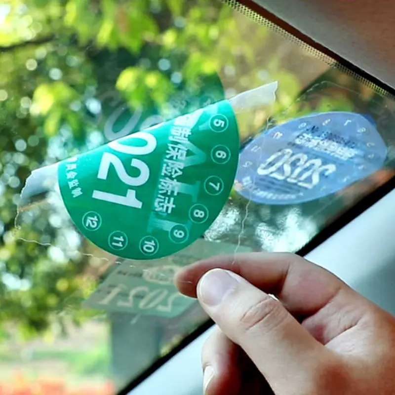 3pcs PVC Car Static Sticker Car Windshield Electrostatic Stickers Transparent Windscreen Decal Decor Auto Interior Accessories
