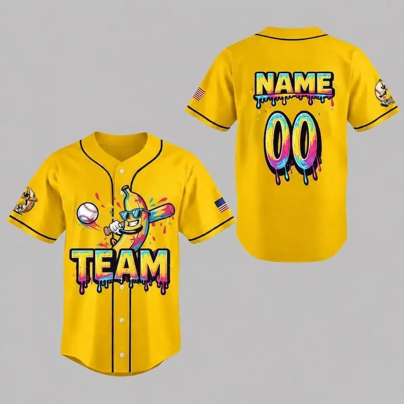 Custom Team Baseball Jersey, Personalized Button Up Sports Shirt, Classic Athletic Uniform for Men and Women