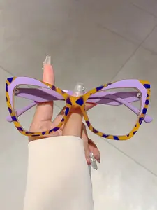 Women's Vintage Cat Eye Frame Eyeglasses, Trendy Casual Tortoiseshell Eyeglasses for Everyday Use, Fashion Accessories for Outdoor Activities, High Quality Eyewear