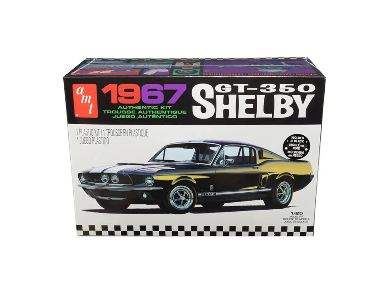 AMT 1967 Ford Shelby Mustang GT350 Black 1/25 Scale Plastic Model Kit