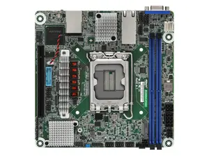 ASRock Rack Server Motherboard EC266D2I-2T/AQC Mini-ITX 2x 10GLan Single Socket V1 (LGA 1700) Intel Xeon E-2400 series
