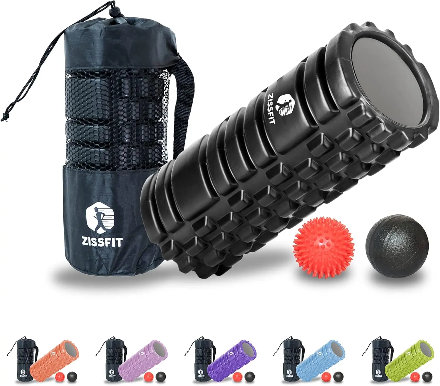 Medium Density Foam Roller - Fitness Tool, Home Training Equipment, Portable Fitness Equipment, Deep Tissue Myofascial Trigger Point Release Massager, Multicolor