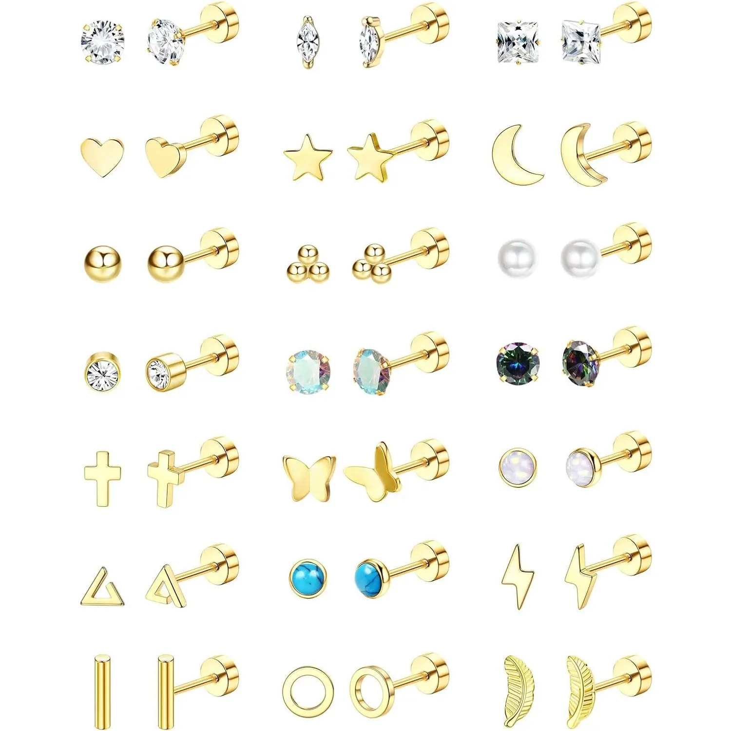 14K Gold Plated - CZ