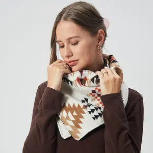 Women's Bohemian Western Winter Warmth Scarf - Hand Washable & Dry Cleanable, Windproof & Thermal Insulation