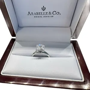 Princess Cut Ring with Silver overlay
