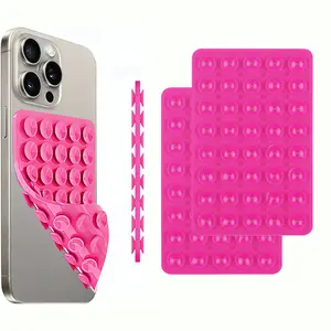 Super Strong Suction Double-Sided  Phone Grip – 2 Pack Silicone Suction Cup Phone Case Mount, Hands-Free Stand for Selfies, Videos & Cell Phones