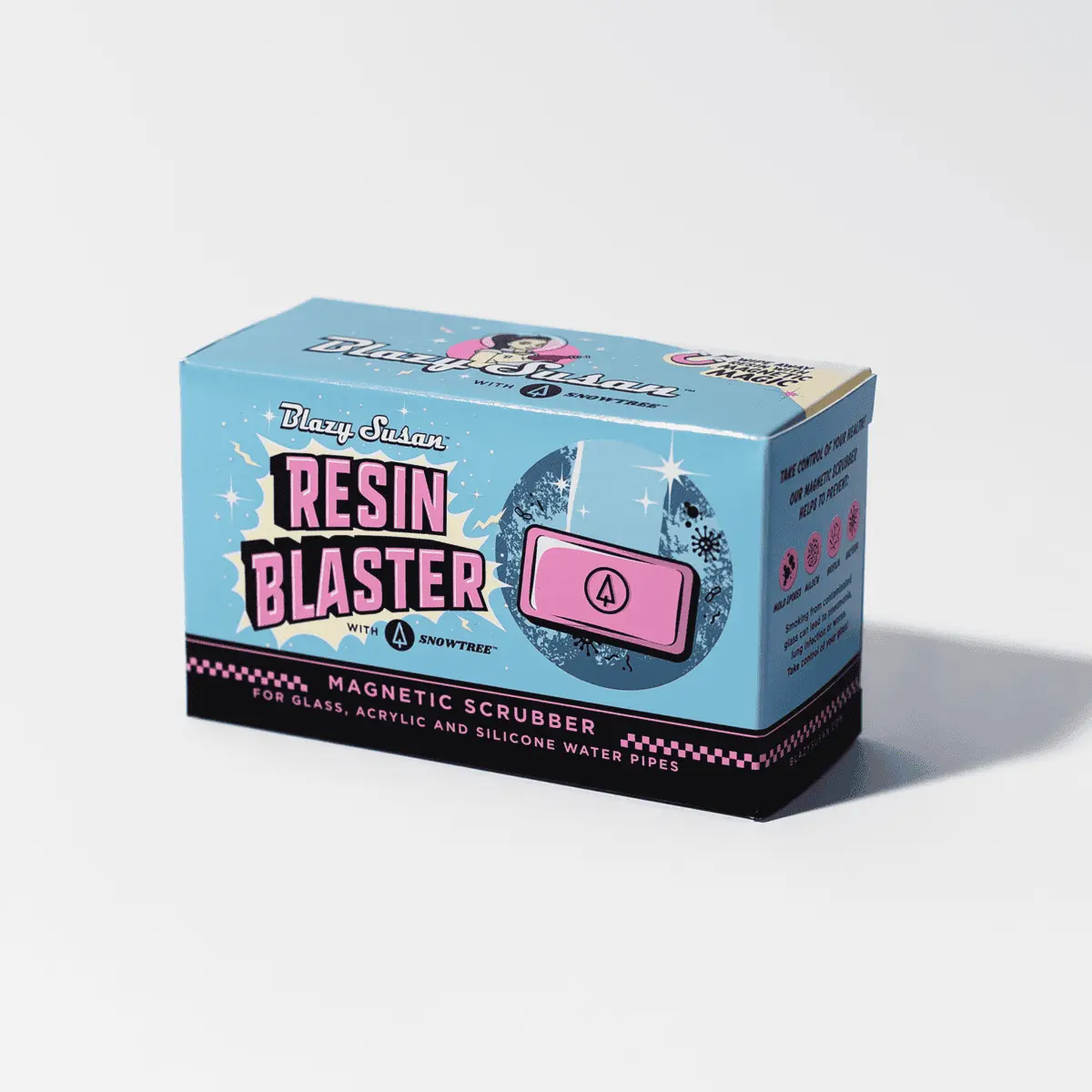 Blazy Susan Magnetic Resin Blaster Scrubber | Includes 10 Scrubber Refills | Easy Cleaning Tool for Glass Accessories