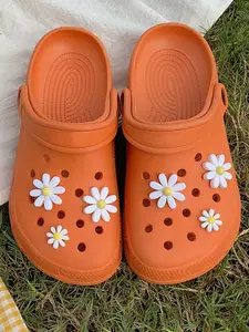 Cute Daisy Flower Design Shoe Charm, Fashionable Shoes Decorations for Clogs, Shoes DIY Accessories for Women & Girls, Croc Charms, Croc Jibbitz