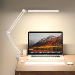 Desktop LED Desk Lamp with Clamp Base, 3 Color Modes and 30 Brightness Settings, Ideal for Home Office or Studio Use