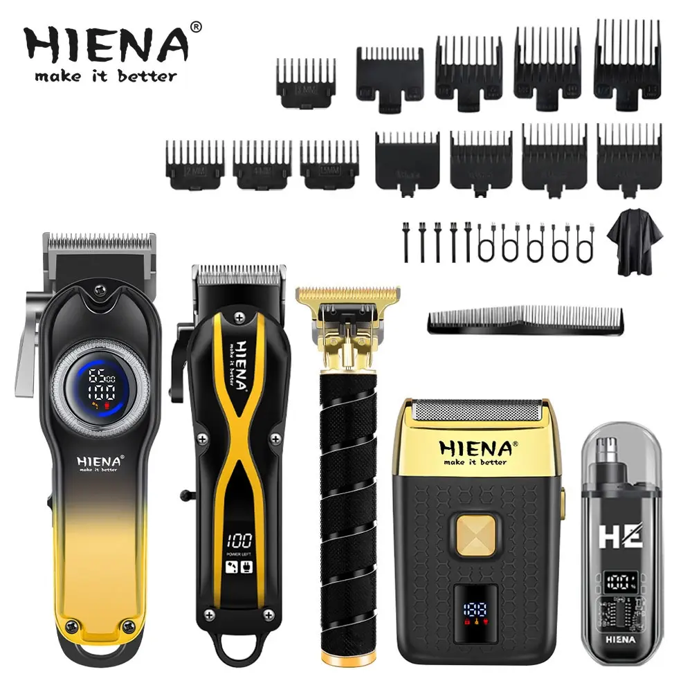 5-piece set, men's rechargeable wireless electric hair clipper, hair clipper set, cordless hair clippers, running time of 150 minutes, trimmer and beard trimming set, Barber Set, perfect Father's Day gift, Wireless Hair Cutter