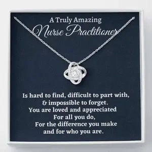 Friend Necklace, Nurse Practitioner Gift, Appreciation Gift For A Nurse Practitioner, Love Knot Necklace, Message To My Daughter, Daughter Gift, Father Daughter Necklace, Christmas Gift, Birthday Gift