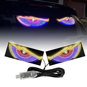 Car LED Devil Eye Decorative Light,1 Count Car Rear Tail Light, Car Decorative Light,Universal Car Exterior Decoration Accessories,Father's Day Gifts