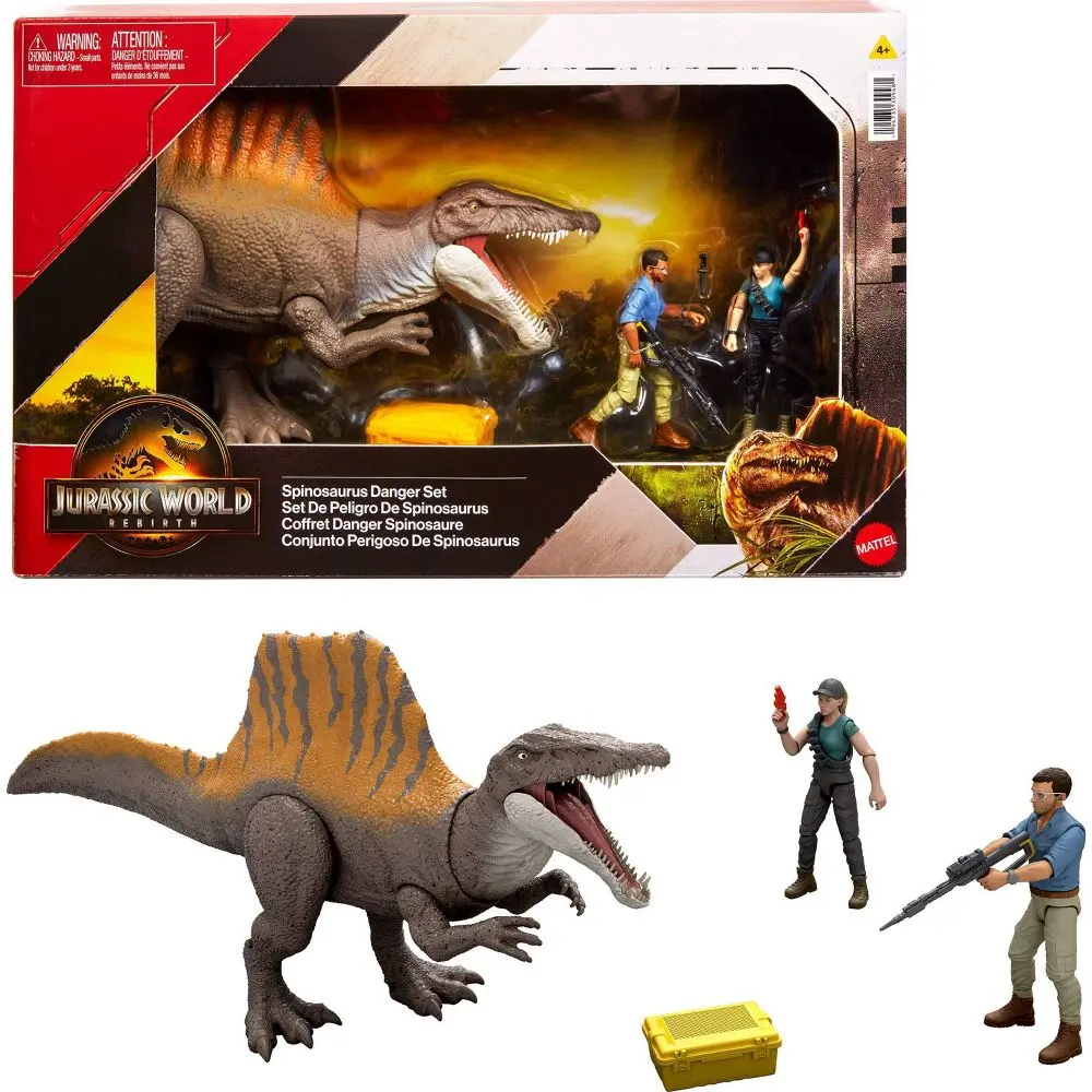 Jurassic World Rebirth Storypack with Exclusive Spinosaurus 2 Human Figures & Accessories