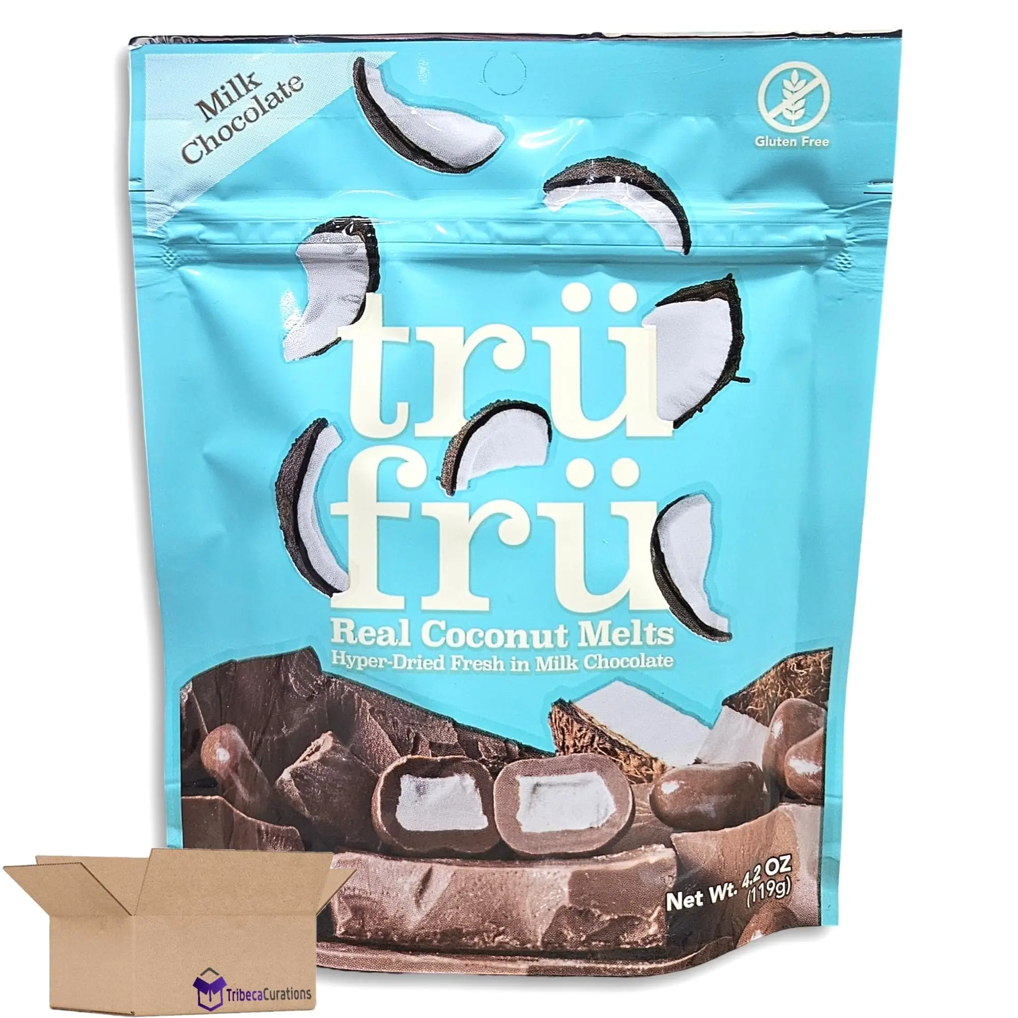 Tru Fru Milk Chocolate Covered Hyper-Dried Coconut Melts, 4.2 Ounce