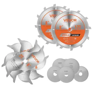 VEVOR Circular Saw Blade, 10 inch Diameter, 24 Sharp Alloy Teeth, 5/8 inch Arbor, Fine Finish, Wood Cutting Blade for Circular Saw, with Noise-Reducing Heat Vents, for Cutting Plywood, OSB, HardwoodVEVOR Super Brand Day