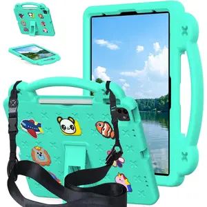 Compatible with Samsung Galaxy Tab A9 8.7 X115N(2023) Tablet Case, Kids Friendly Universal Lightweight Shockproof Protective Case with Shoulder Strap & Stand Handle Mint
