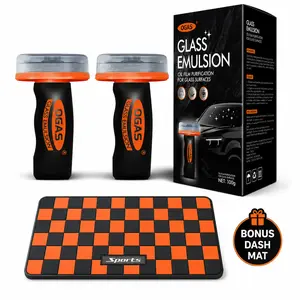 【Hot】Buy 2 Get 1 Free Car Protective Pad! Handheld Compact Portable Windshield Cleaner Oil Remover, Streak-Free Glass Cream Auto Degreaser Window Cleaner for Commuters and Daily Drivers all-in-one pro kit