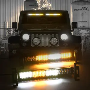 Emergency LED Car Strobe Warning Light 2 In 1 Police Spotlight Work Light for Trailer Car Truck Atv Driving Fog Light 12V 24V