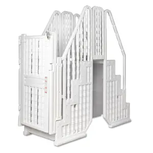 Poolzilla Premium Pool Step & Ladder System with Crossover Bridge — Fits 48"–54" Above Ground Pools