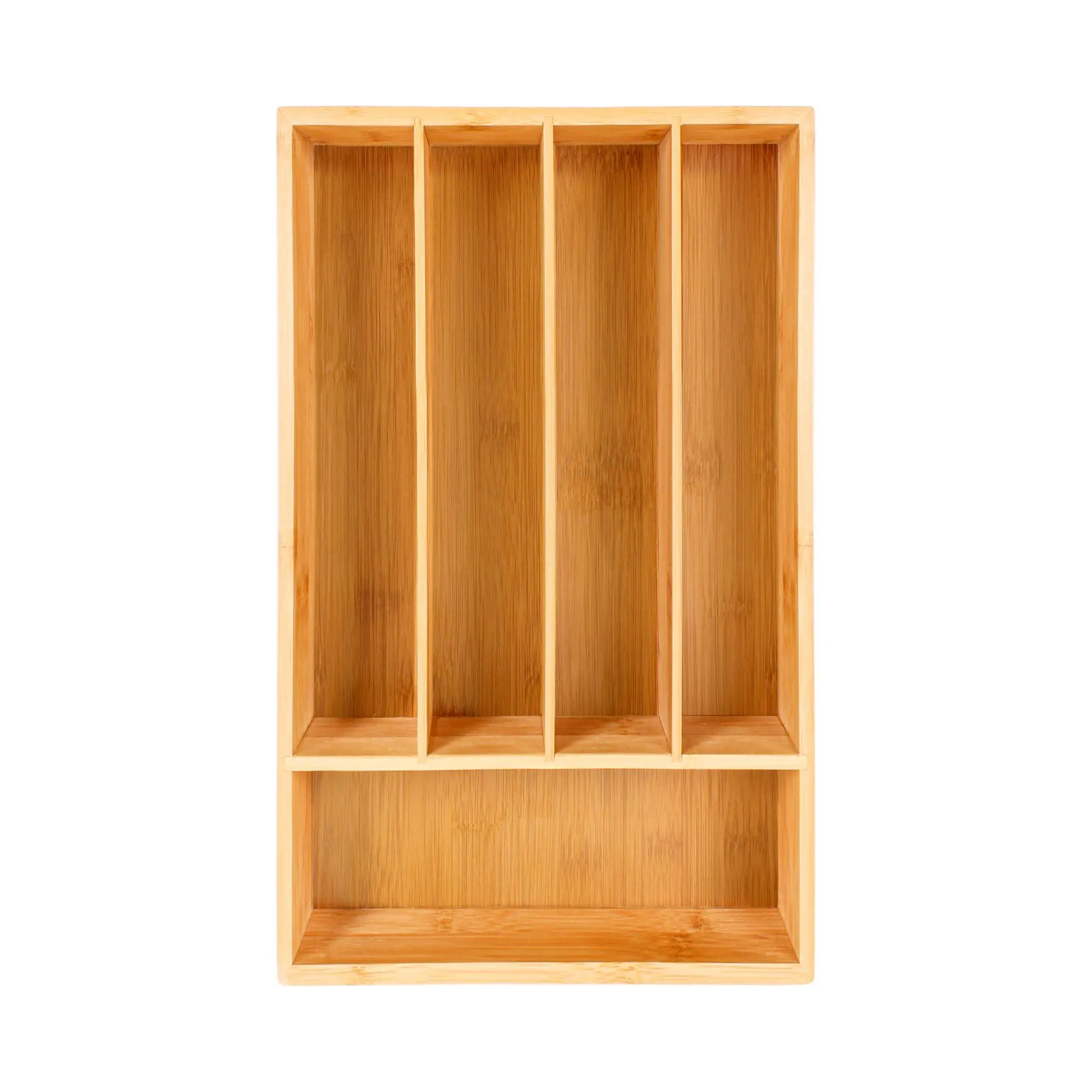 BergHOFF 5-Slot Bamboo Flatware Organizer, 13.5" x 8.25" BergHOFF 5-Slot Bamboo Flatware Organizer, 13.5" x 8.25"