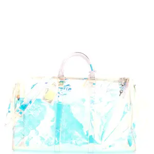 Pre-owned Louis Vuitton Pvc Travel Bags Keepall Bandouliere Bag Limited Edition Monogram Prism 50 by Rebag