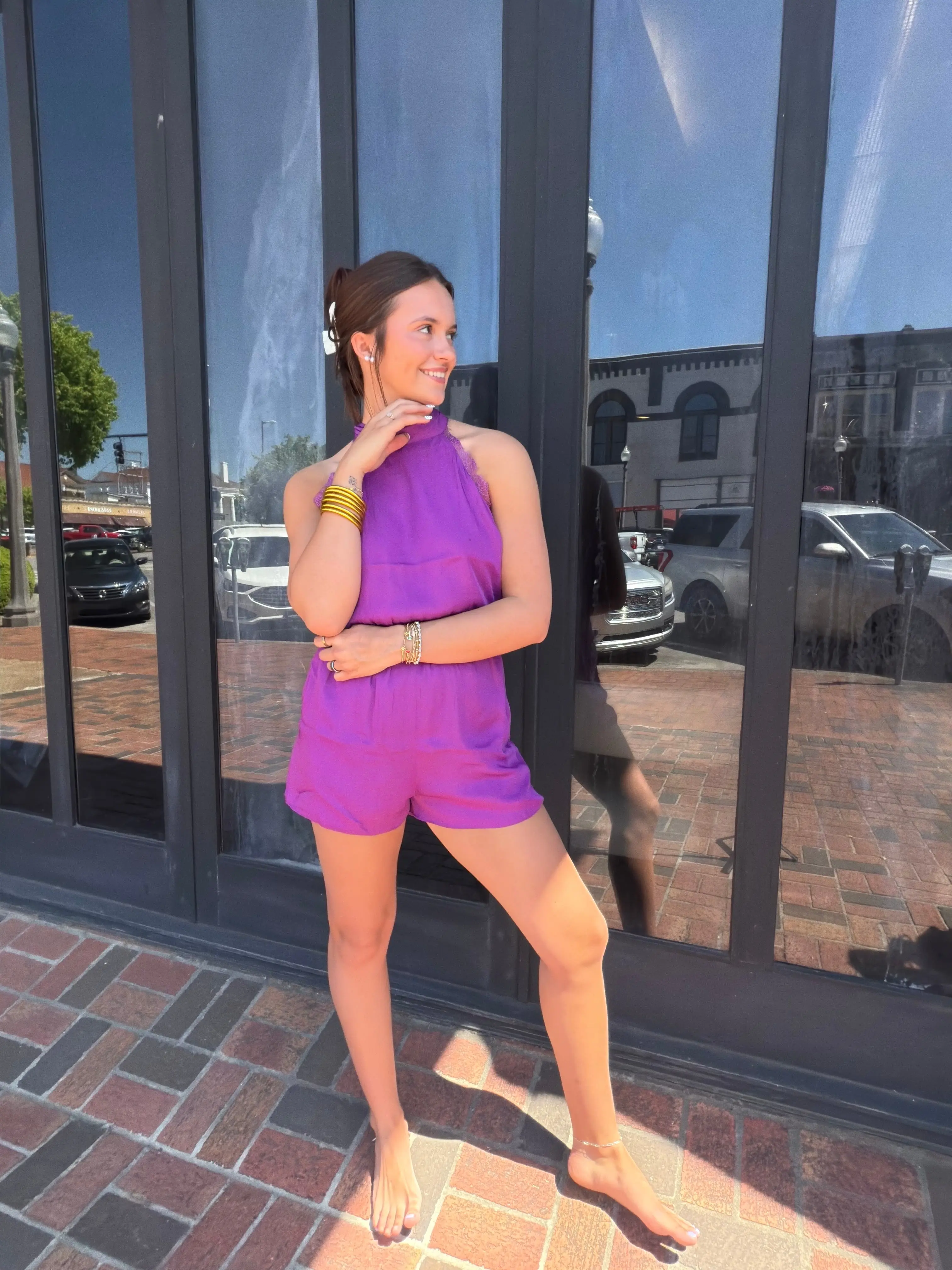 Ruby Purple Lace Romper Ruby Purple Lace Romper