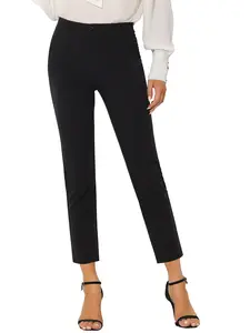 INSPIRE CHIC High Waist Elastic Back Office Work Ankle Pants INSPIRE CHIC High Waist Elastic Back Office Work Ankle Pants