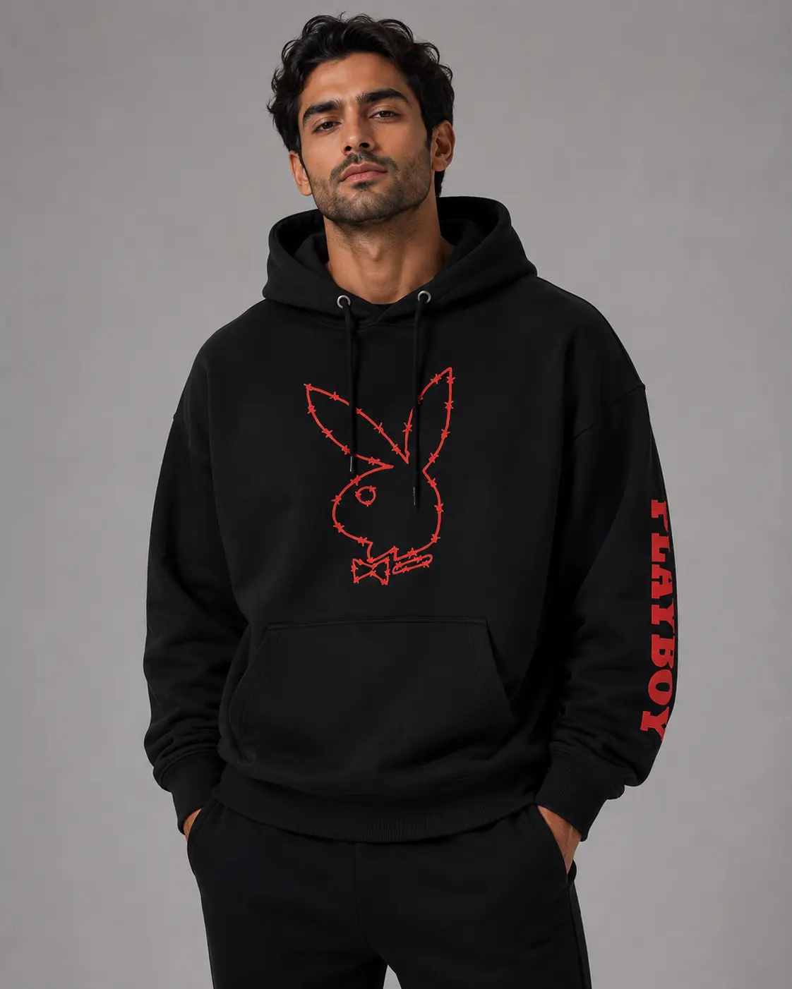 Playboy Tough Love Rabbit Head Hoodie
