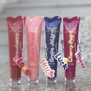 4-Pack Letter Design Lip Gloss Set, Lip Oil, Moisturizing Water-Rich Formula, Perfect for Daily Commute and Dates, Attractive Makeup for Women