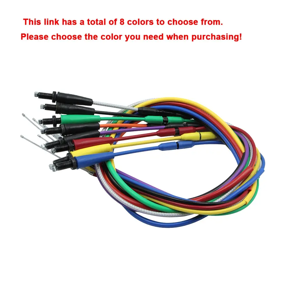 Multi Color Motorcycle Throttle Cable 130cm, Replacement Throttle Clutch Cable for Honda Yamaha Suzuki Atv, Dirt Bike Motocross Accessories, Motor Parts Accessories
