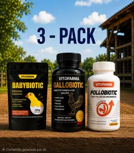Vitofarma 3 Combo Chick Growth Kit | Babybiotic + Pollobiotic + Gallobiotic | Complete Poultry Development Bundle