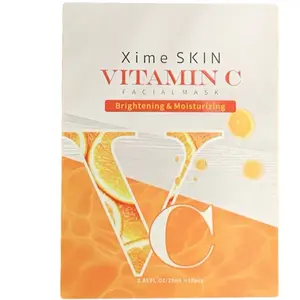 Xime Skin Vitamin C Single Facial Mask for Brightening and Moisturizing - Enhances Radiance & Hydration